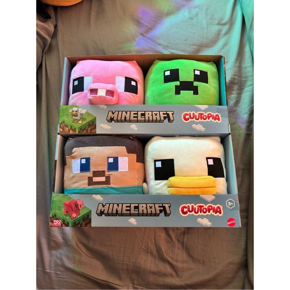 Minecraft: Cuutopia 4-Pack Plush Assortment - New and Unopened - Ages 3+